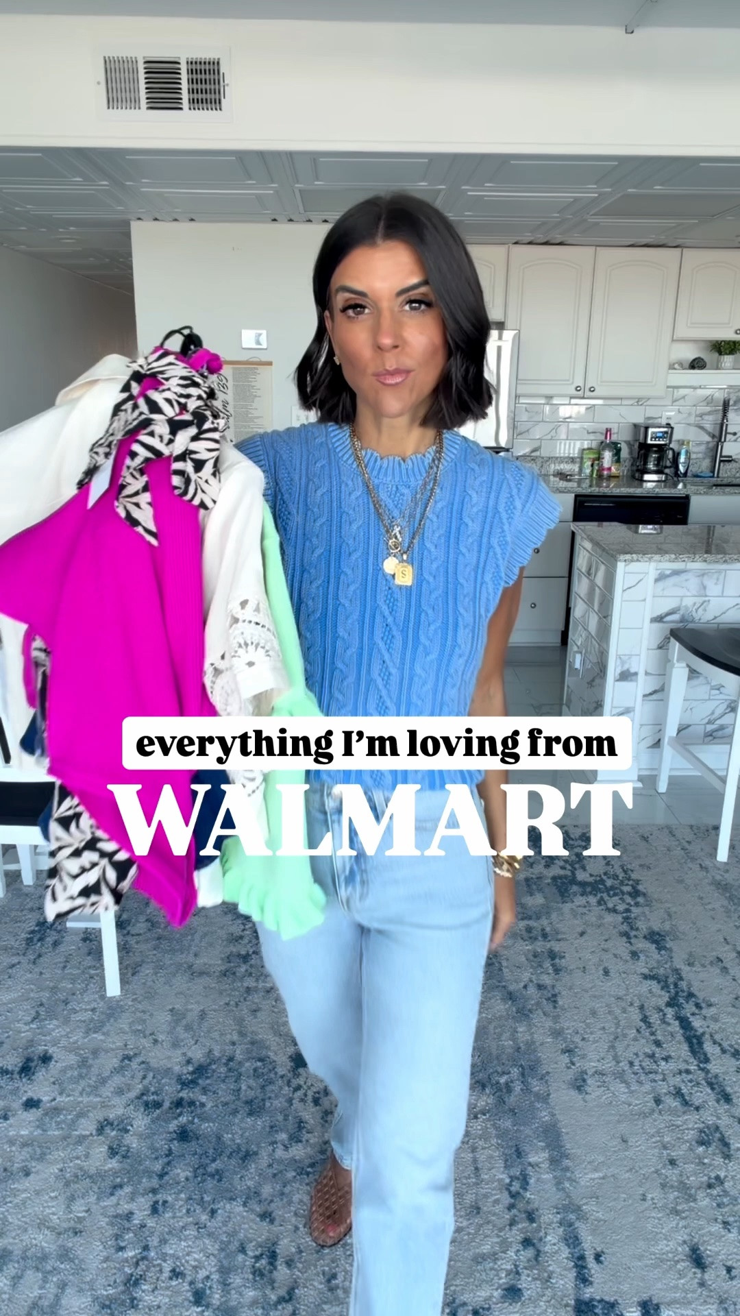 Everything I’m loving from Walmart! Size xs in all tops, sweaters, and both pieces of cover up. Size 0 in all jeans and denim top. Sized up 2 sizes to a medium in swim for my long torso- but sizing up size would have been fine. I’m 5’5 for reference.

#LTKmomlife #LTKSeasonal #LTKSaleAlert