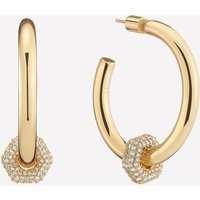 Poppy Hoop Earrings with Charm - 18k Gold Plated | BONHEUR JEWELRY