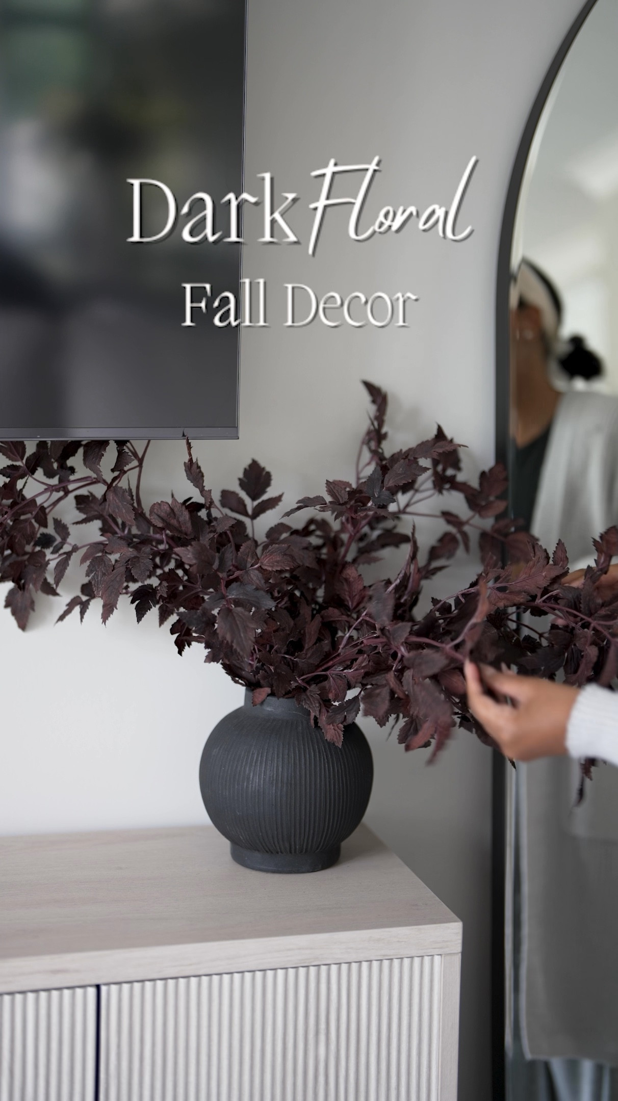 This year I opted for moody fall decor. I used 3 steams in this black vase from Target and I have a total of 3 cabinets lined in a row to give me the perfect console length for my living space  

#LTKHome #LTKOver40 #LTKStyleTip