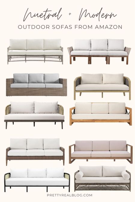 Neutral and modern outdoor sofas, patio furniture, Amazon finds, gray, beige, cream, white outdoor furniture, home decor 

#LTKSeasonal #LTKhome