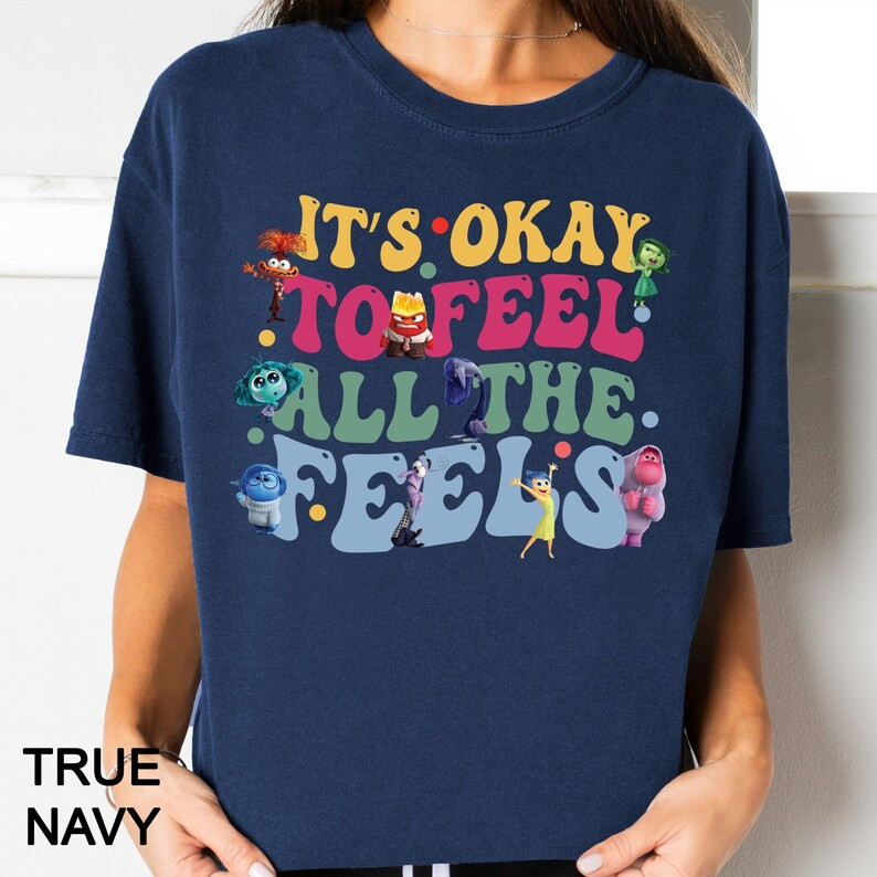 Inside Out Feelings Shirt, It's Okay to Feel All the Feels Pixar Inside Out Shirt, Inside Out Fee... | Etsy (US)