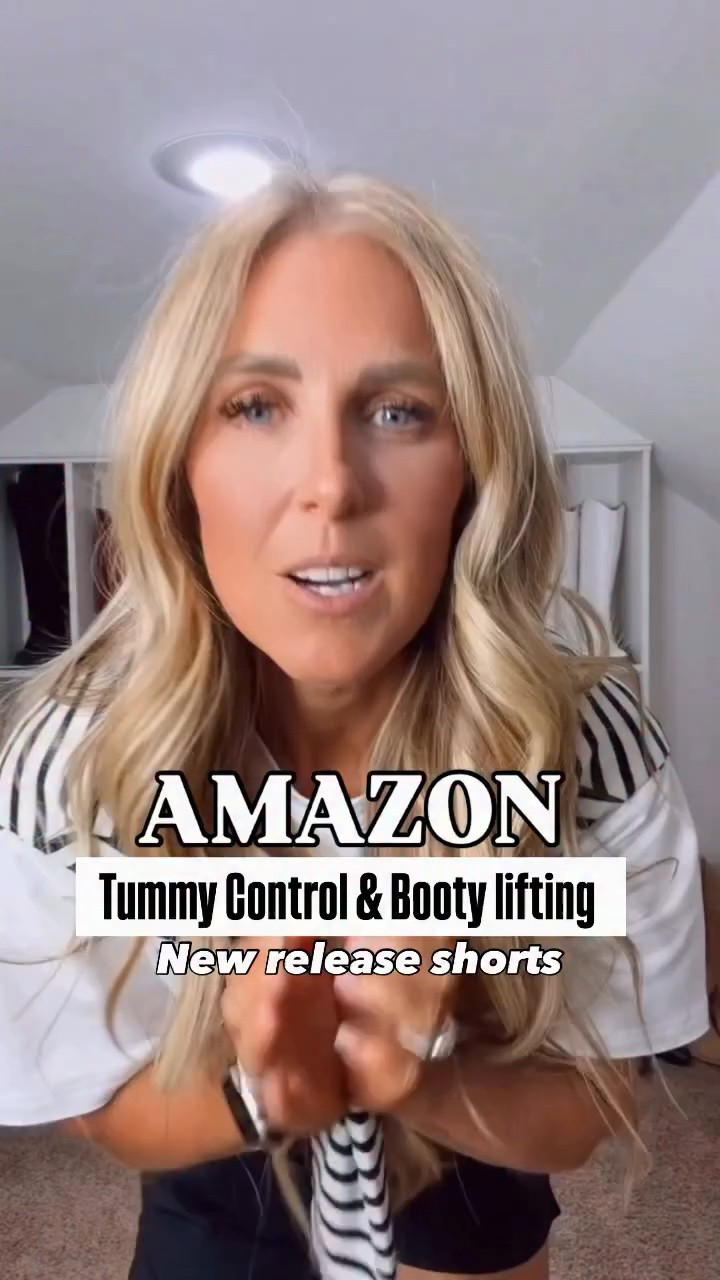Comment ME PLEASE to shop these shorts that are a brand new release and insanely good! I am soooo picky with my shorts because I hateeee when they’re too tight and these fit the bill for all my thicker thighs and booty girlies! Tummy control, good leg room and lift the 🍑 

I sized up to small! 

Amazon find, Amazon shorts, Amazon haul, Amazon tryon, Amazon favorites, Amazon active shorts, tummy control, fall ootd, fall style, fall fashion, easy outfit ideas, style over 30, curvy style