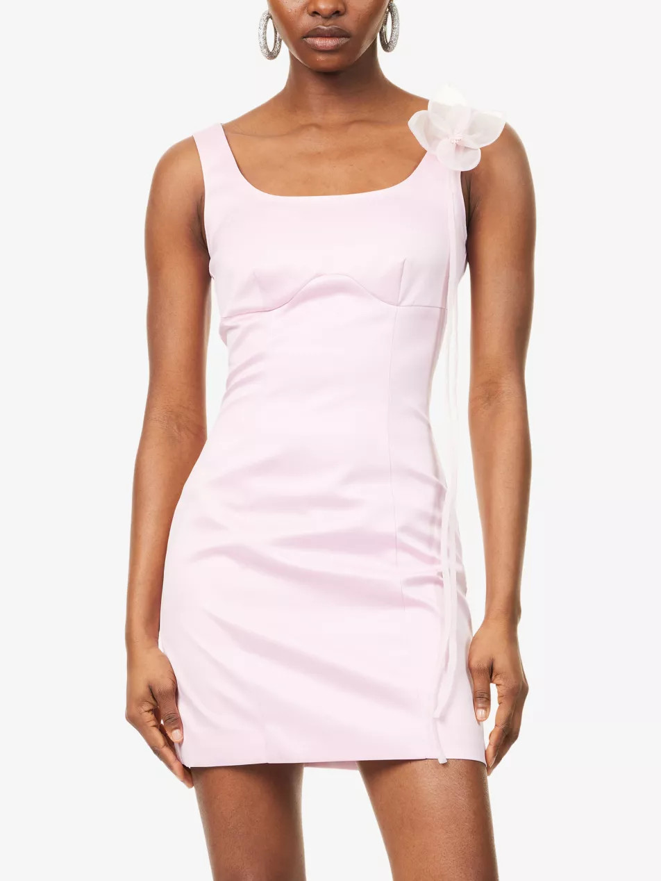 Floral-Motif Darted Woven Mini Dress | Selfridges