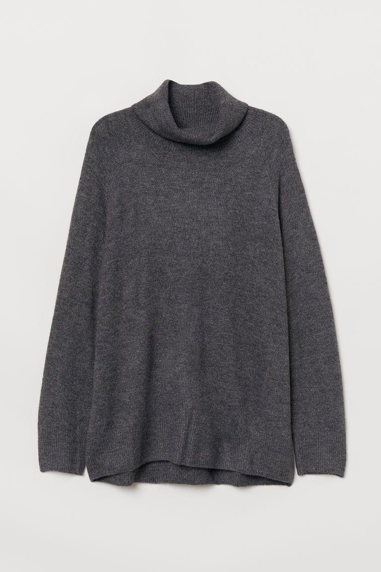 H & M - H & M+ Turtleneck Sweater - Gray | H&M (US)