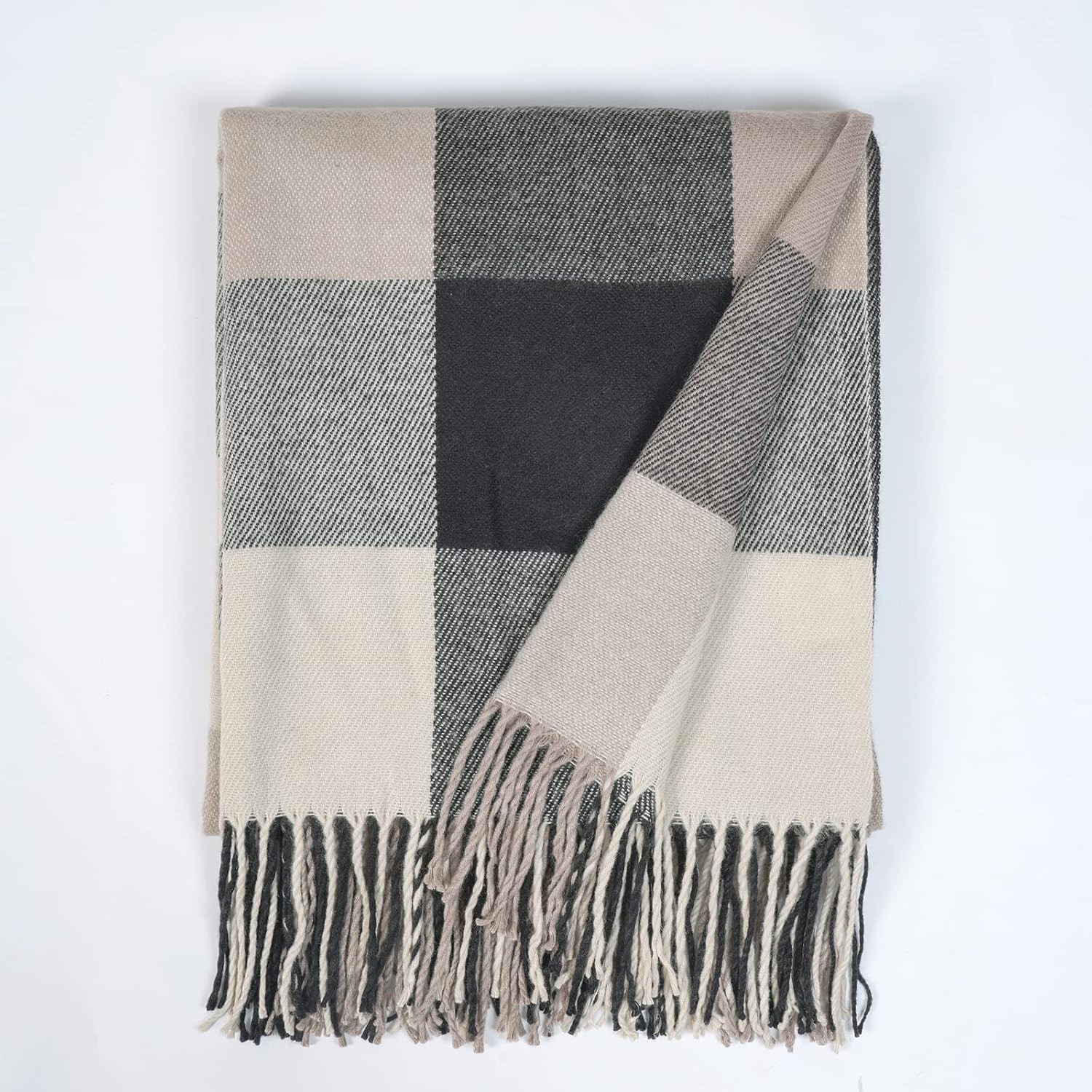 PHF Acrylic Knit Throw Blanket 50 x 60 inches, Lightweight Soft Cozy Decorative Woven Blanket wit... | Amazon (US)