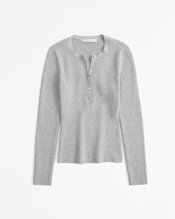 Slim Henley Sweater Top | Abercrombie & Fitch (US)