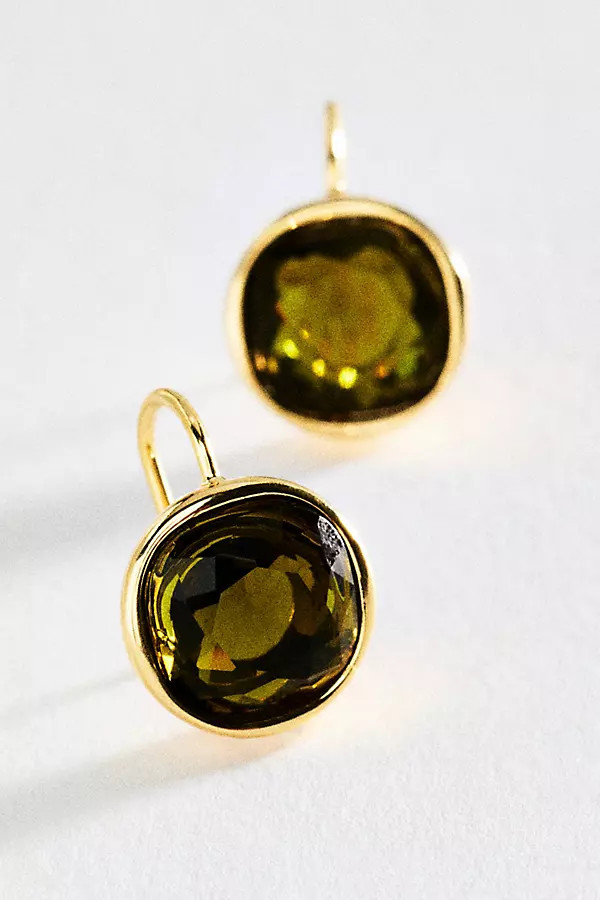 Bezel Cushion French Hook Earrings | Anthropologie (US)