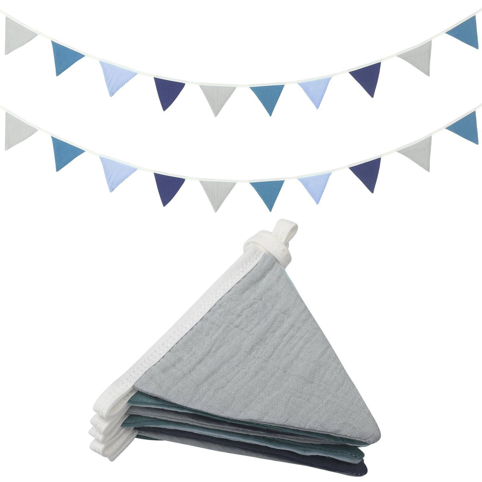 Oudain 2 Pcs Pennant Banner Flags Nursery Garland Triangle Bunting Flags Playroom Wall Decor Bann... | Amazon (US)