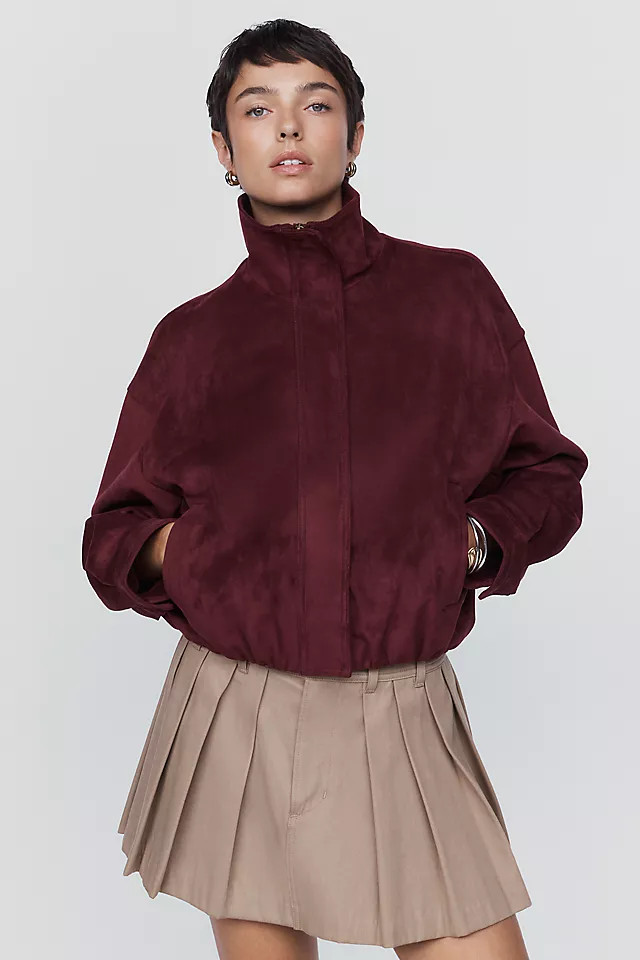 @merricksart x Maeve Imara Funnel-Neck Coat | Anthropologie (US)
