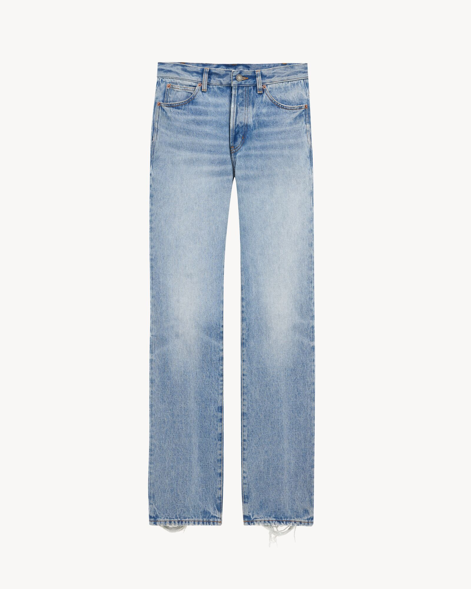Low-Rise Jeans in Sicily Blue Denim | Saint Laurent Inc. (Global)