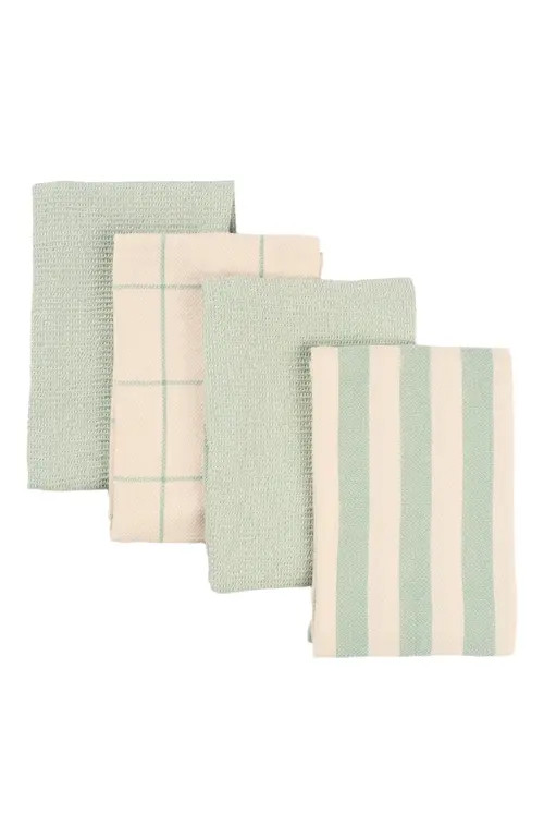 Meema Kitchen Towels - Cotton Flat & Waffle Weave Set - Set of 4 in Sage Green at Nordstrom | Nordstrom