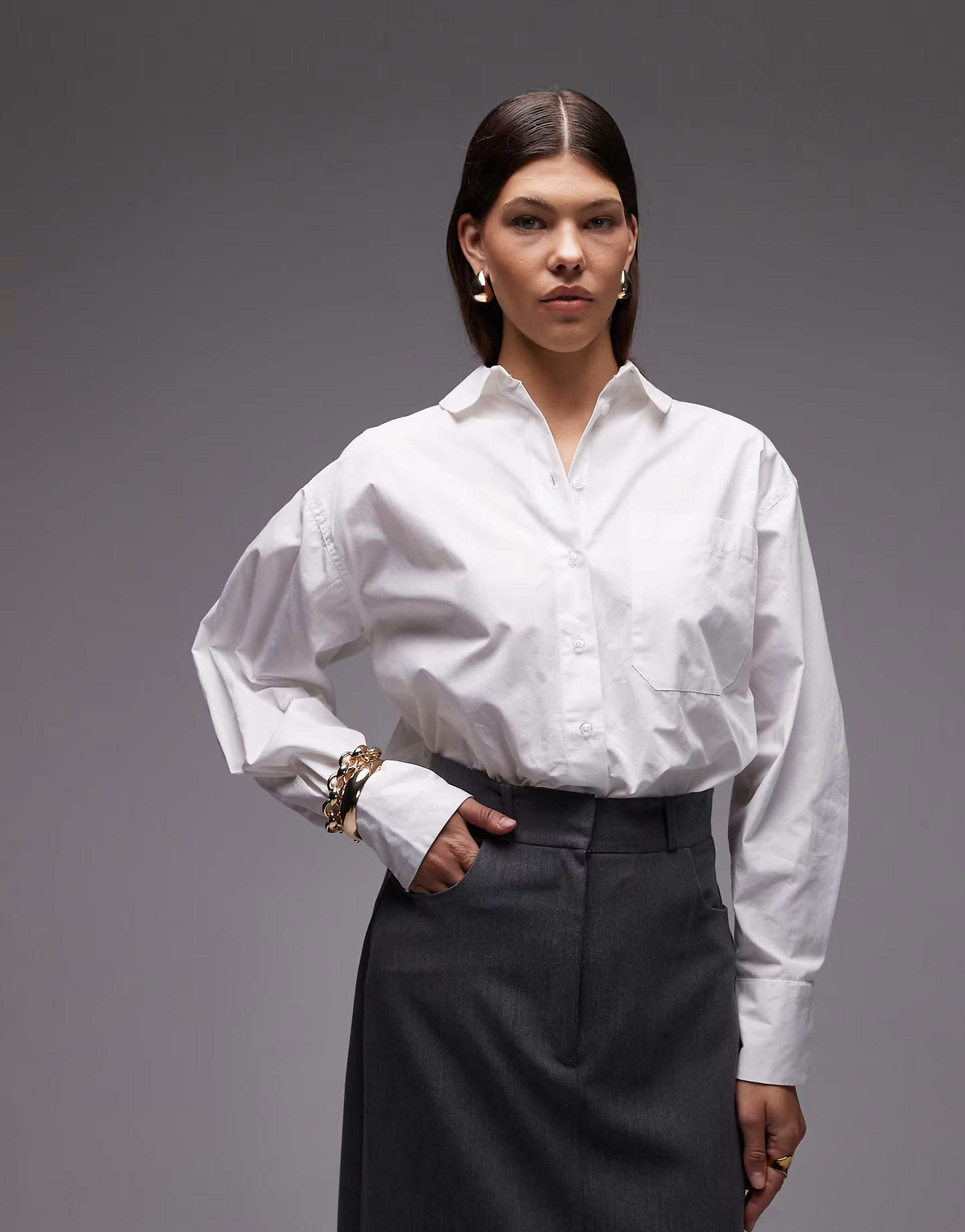 ASOS DESIGN oversized shirt in white | ASOS | ASOS (Global)