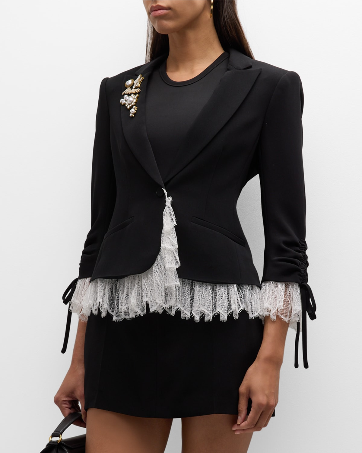 Le Petit Lace and Brooch Roxie Blazer | Neiman Marcus