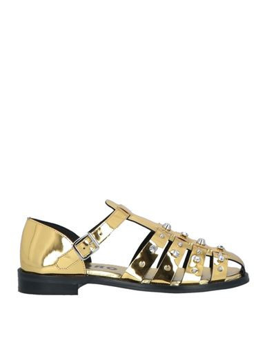 Sandro Woman Sandals Gold Size 5.5 Leather | YOOX (US)