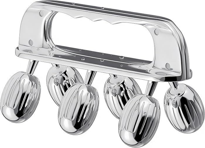 Yeamon Stainless Steel Handheld Muscle Roller, Deep Tissue Body Massager with 3 V-Shaped Roller S... | Amazon (US)