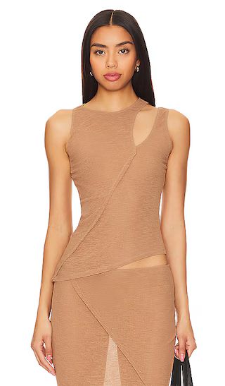 Jolie Tank in Brown | Revolve Clothing (Global)