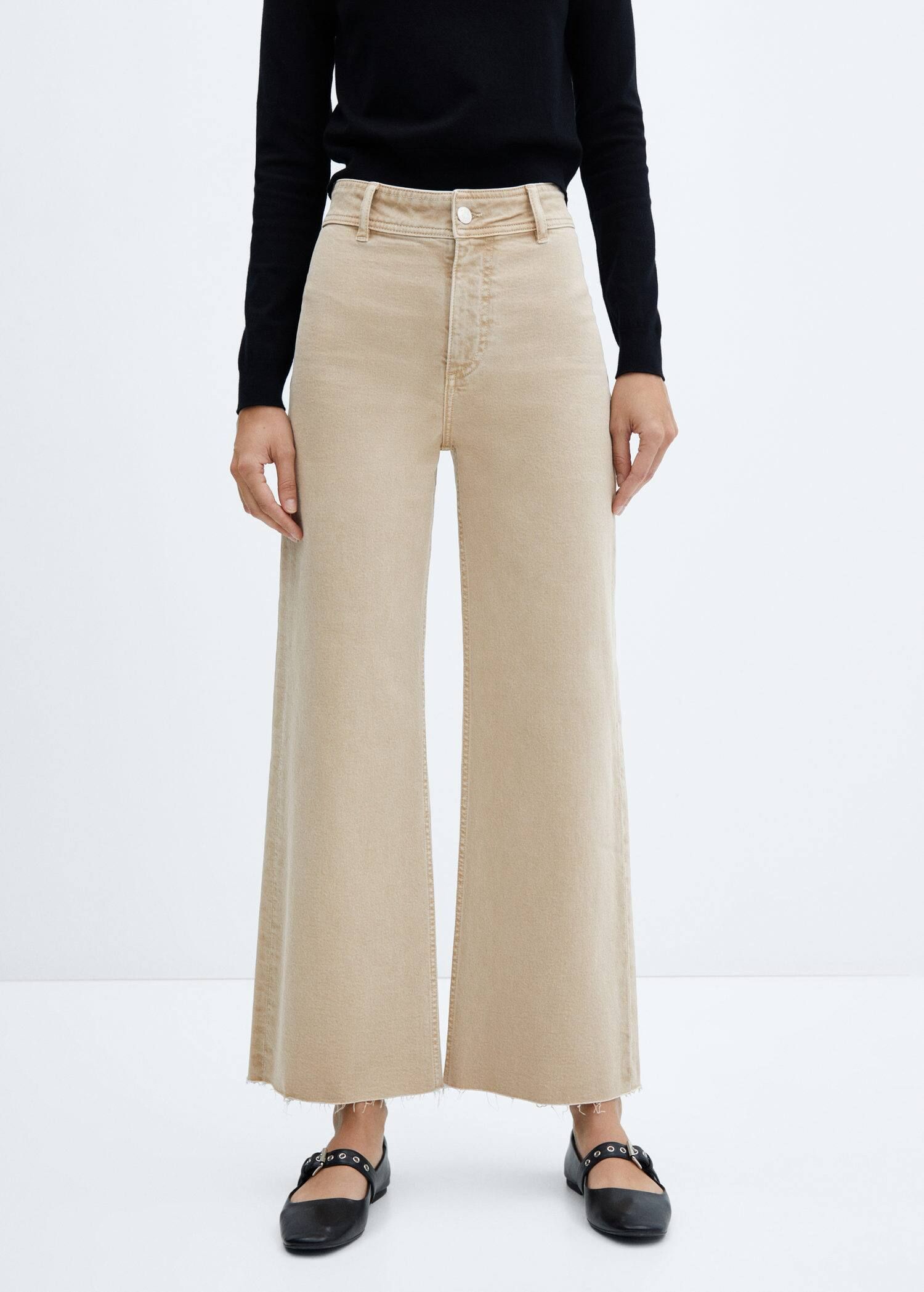 Jeans culotte high waist -  Woman | Mango Canada | Mango Canada