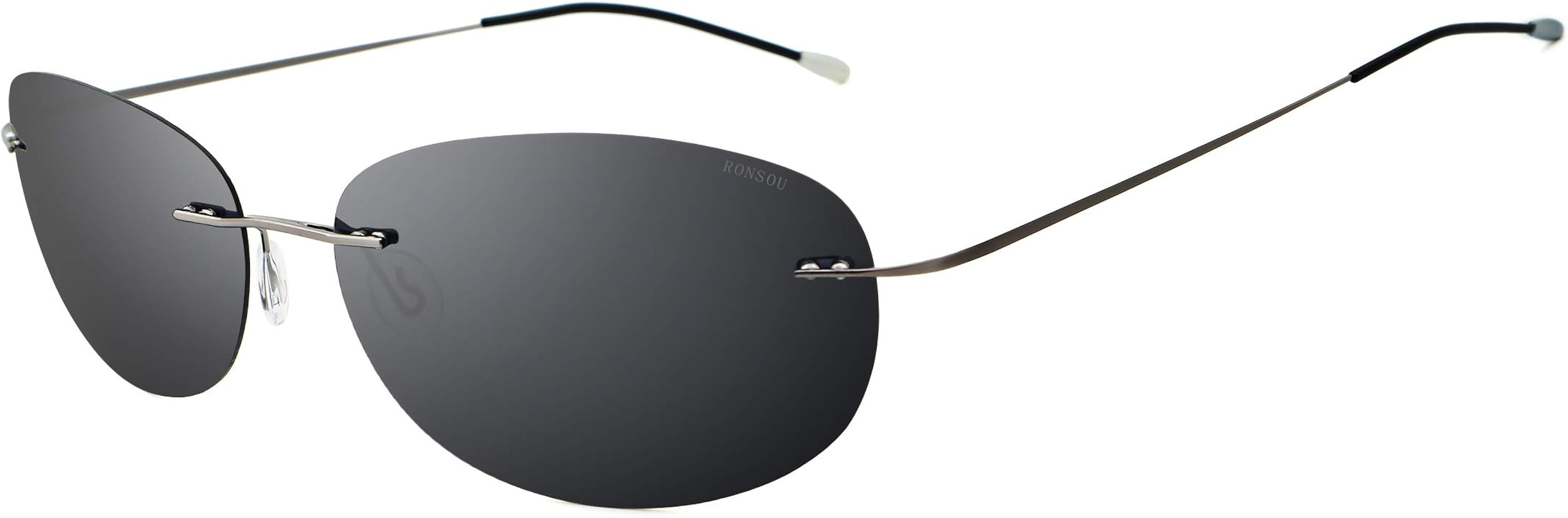 Ultralight Rimless Polarized Sunglasses for Men Women Vintage Titanium Frameless Colorful Fashion... | Amazon (US)