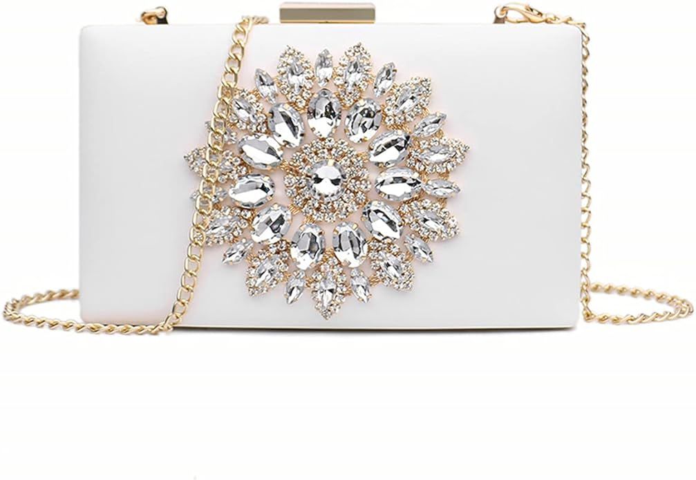 Enruiya clutch purses for women evening bling bag with rhinestone formal shoulder bag for wedding... | Amazon (US)