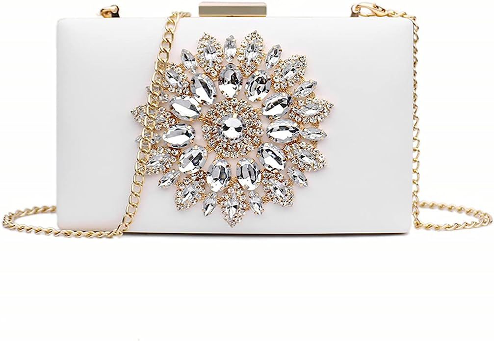 Enruiya clutch purses for women evening bling bag with rhinestone formal shoulder bag for wedding... | Amazon (US)