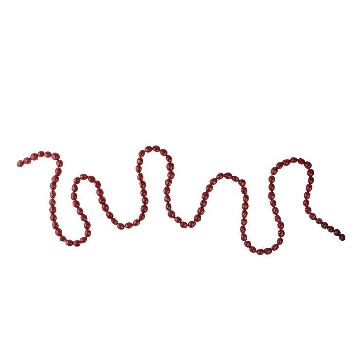 Napco 6' Unlit Rich Red Cranberries Artificial Christmas Garland | Target