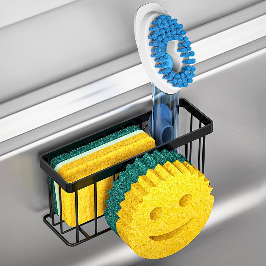 Sponge Holder Smiley Face,Sink Caddy,Sink Organizer with 2 Suction Cups/1 Adhesive Strips,Designe... | Amazon (US)