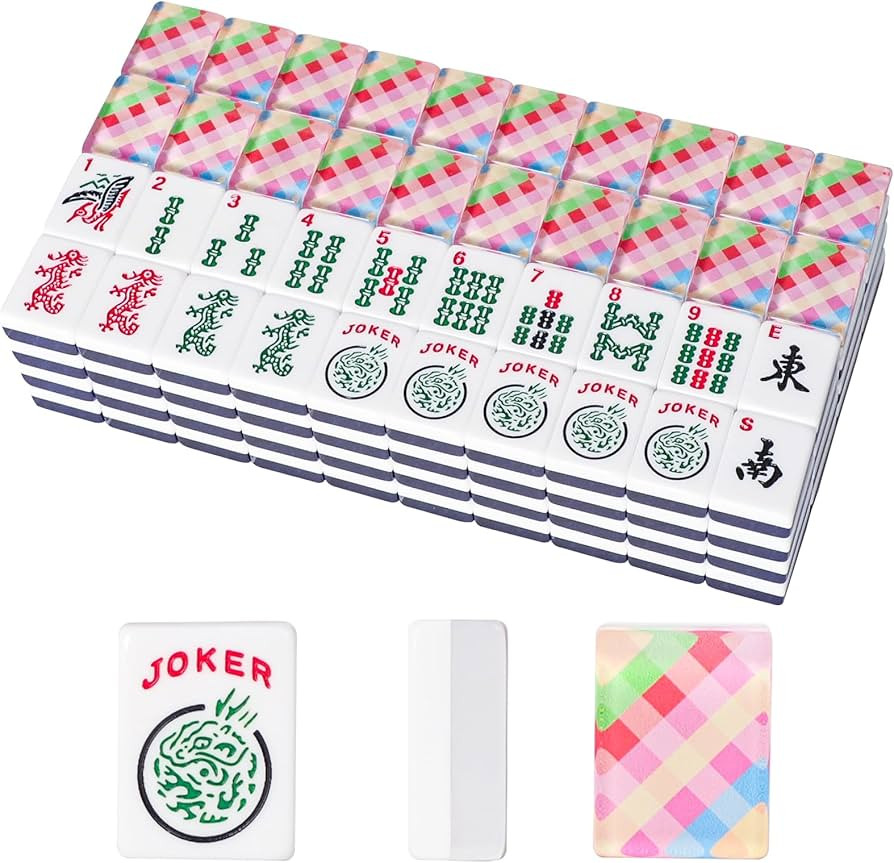 Set of American Mahjong Tiles, 166 Premium Acrylic Tiles with Colorful Prints(1.2”,Tiles Only S... | Amazon (US)