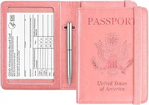 ACdream Passport and Vaccine Card Holder Combo, Cover Case with CDC Vaccination Card Slot, Leathe... | Amazon (US)