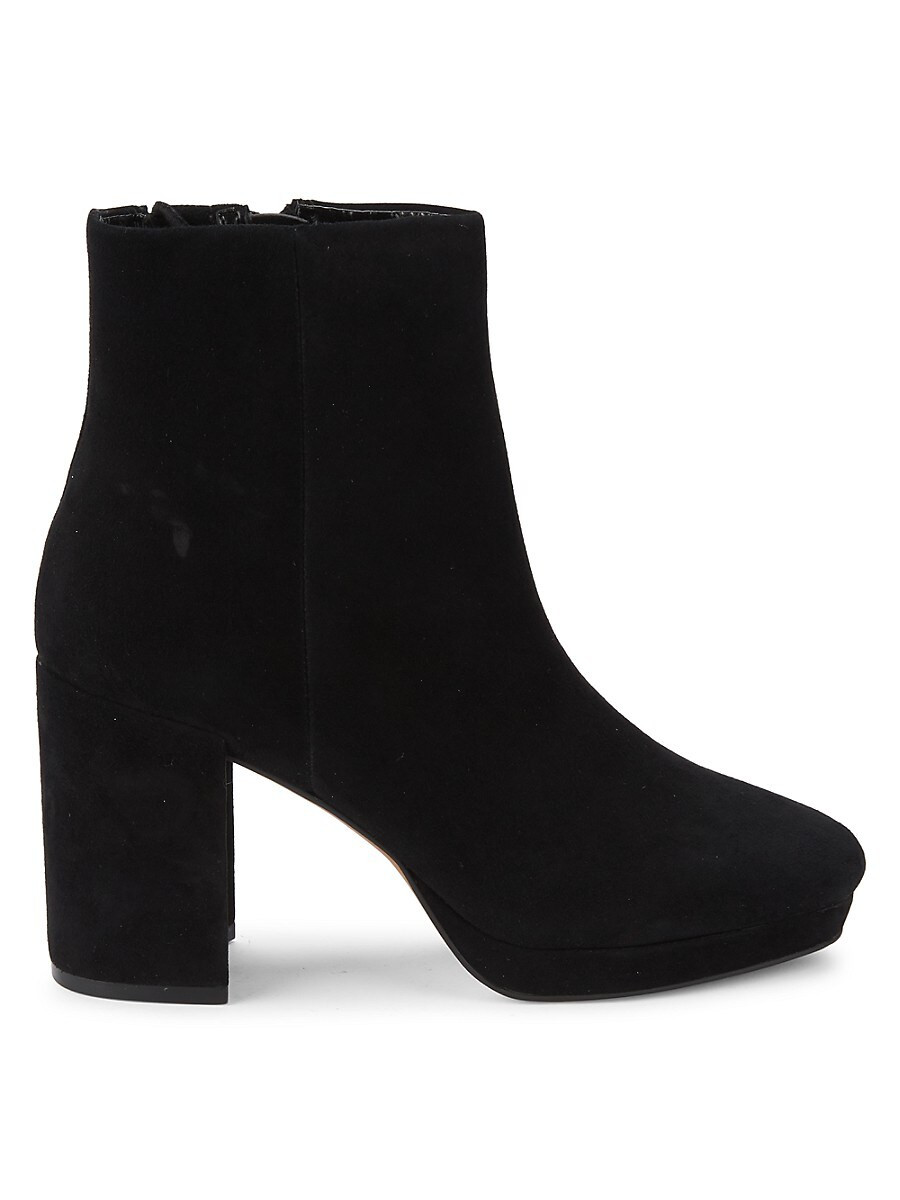 Steven New York Women's Verity Suede Heeled Booties - Black - Size 9.5 | Saks Fifth Avenue OFF 5TH