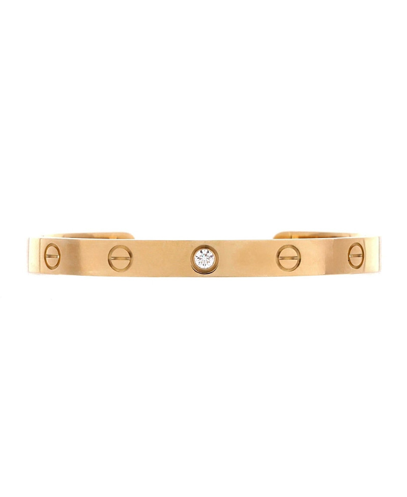 Pre-Owned Cartier Love 1 Diamond Cuff Bracelet 18K Gold with Diamond | Bloomingdale's (US)