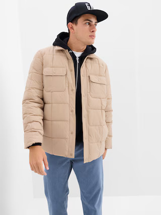 Recycled Puffer Shirt Jacket | Gap (US)