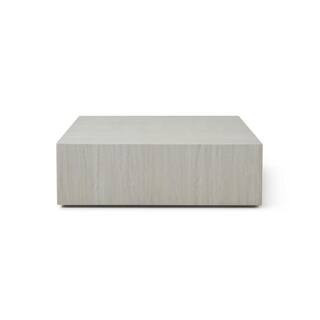 35.00 in. Beige Square Stone Coffee Table with No | The Home Depot