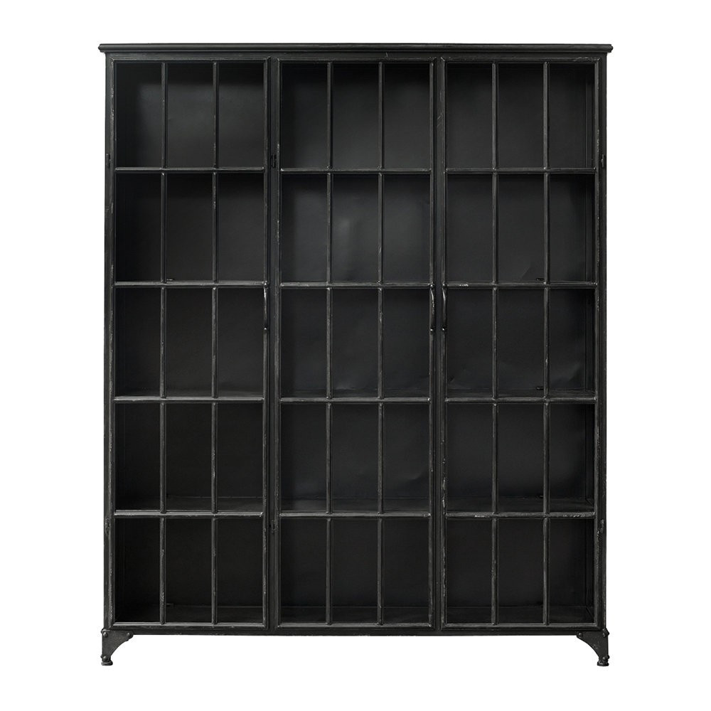 Downtown Iron Cabinet - Black - 3 Door | Amara (UK)