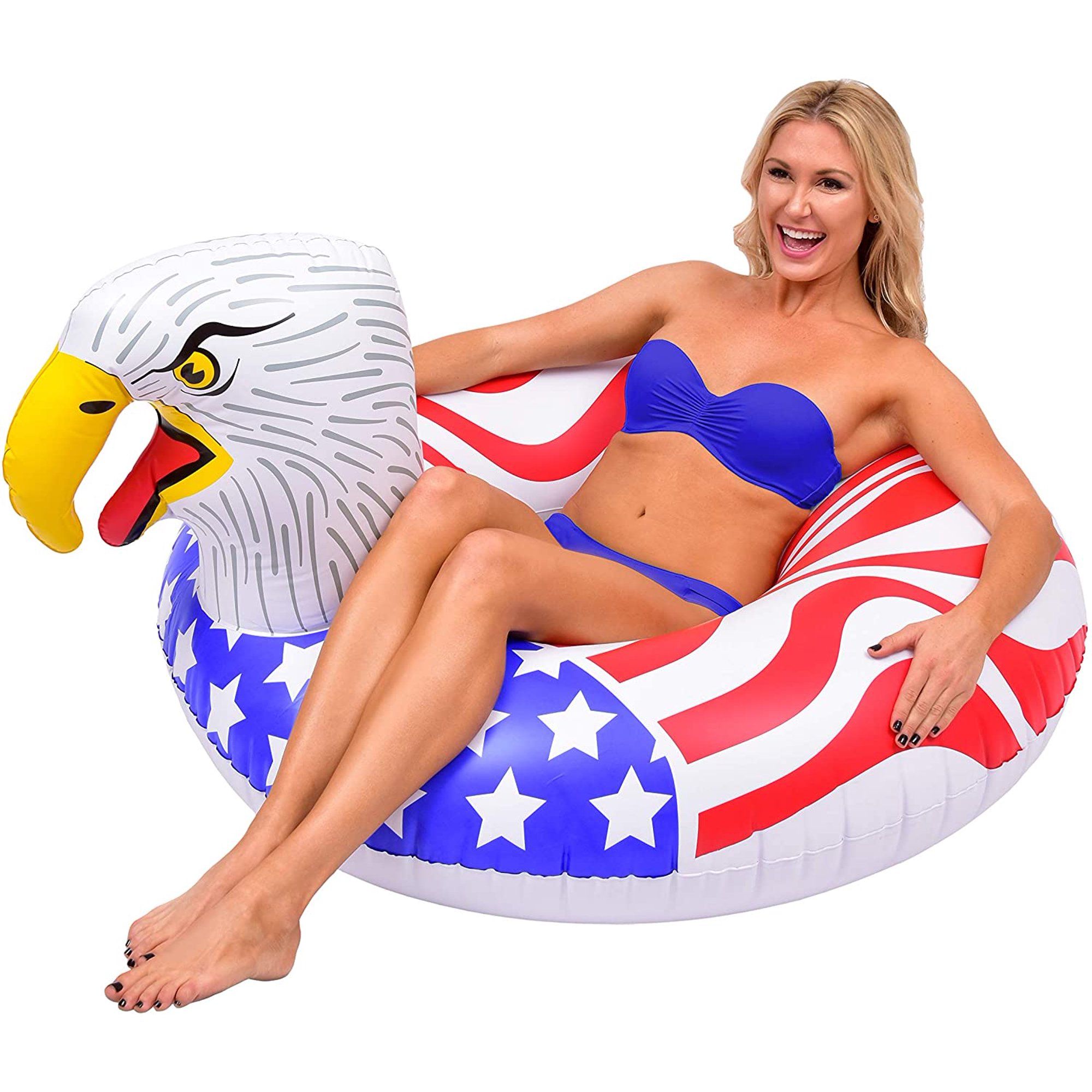 American Screaming Eagle Pool Float Party Tube | The MostPatriotic Float Ever (for Adults and Kid... | Walmart (US)