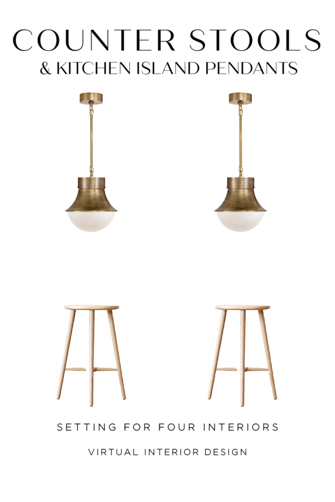 Kitchen counter stools and pendants that pair beautifully together. SALE- these pendants are 20% off and FREE shipping for the Independence Day weekend sale! 

Modern organic, transitional, traditional, wood, brass, furniture, lighting, McGee 

#LTKFind #LTKsalealert #LTKhome