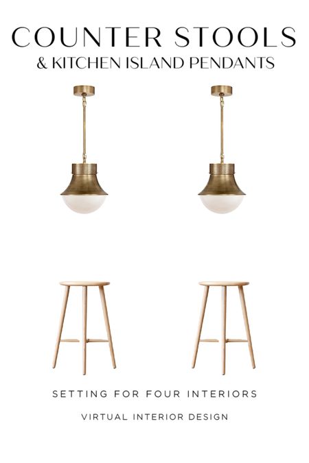 Kitchen counter stools and pendants that pair beautifully together. SALE- these pendants are 20% off and FREE shipping for the Independence Day weekend sale! 

Modern organic, transitional, traditional, wood, brass, furniture, lighting, McGee 

#LTKFind #LTKsalealert #LTKhome