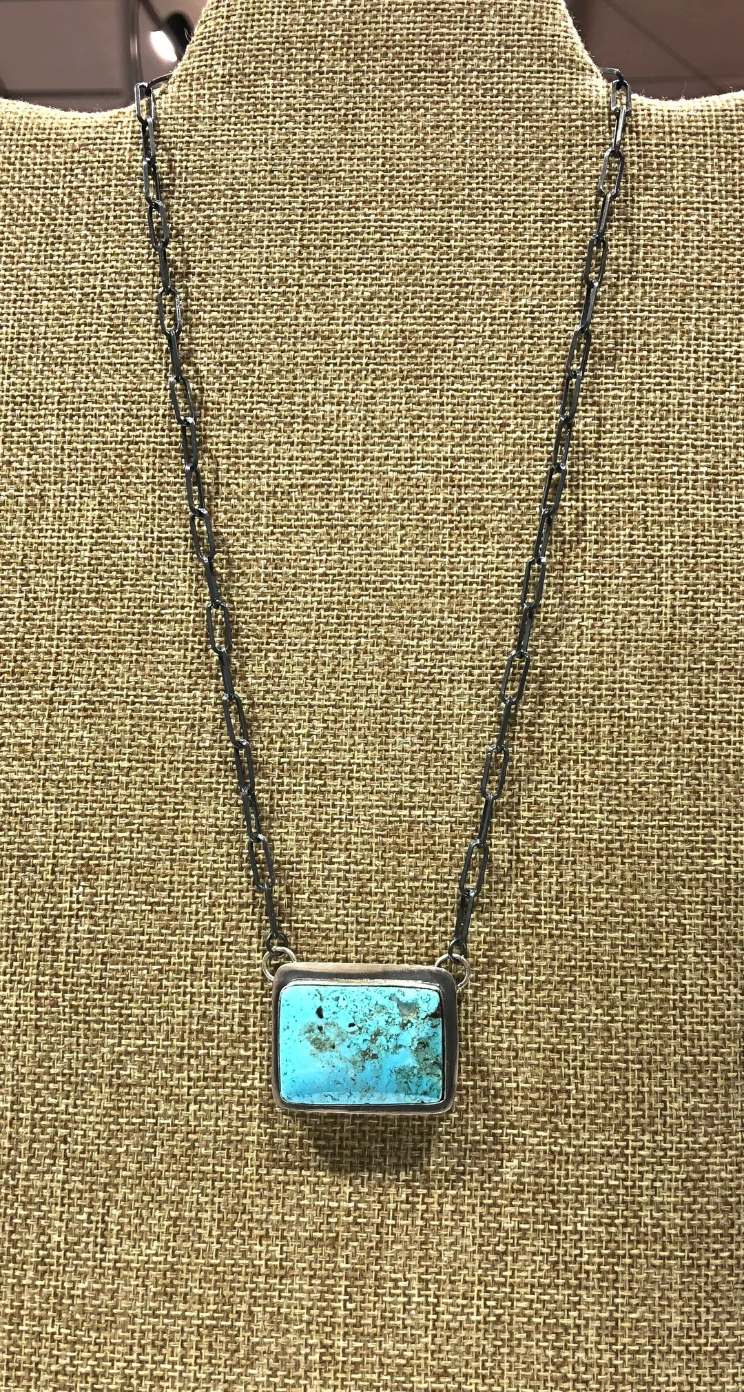 Turquoise Bar Necklace Sterling Silver Turquoise Bar Necklace. - Etsy | Etsy (US)