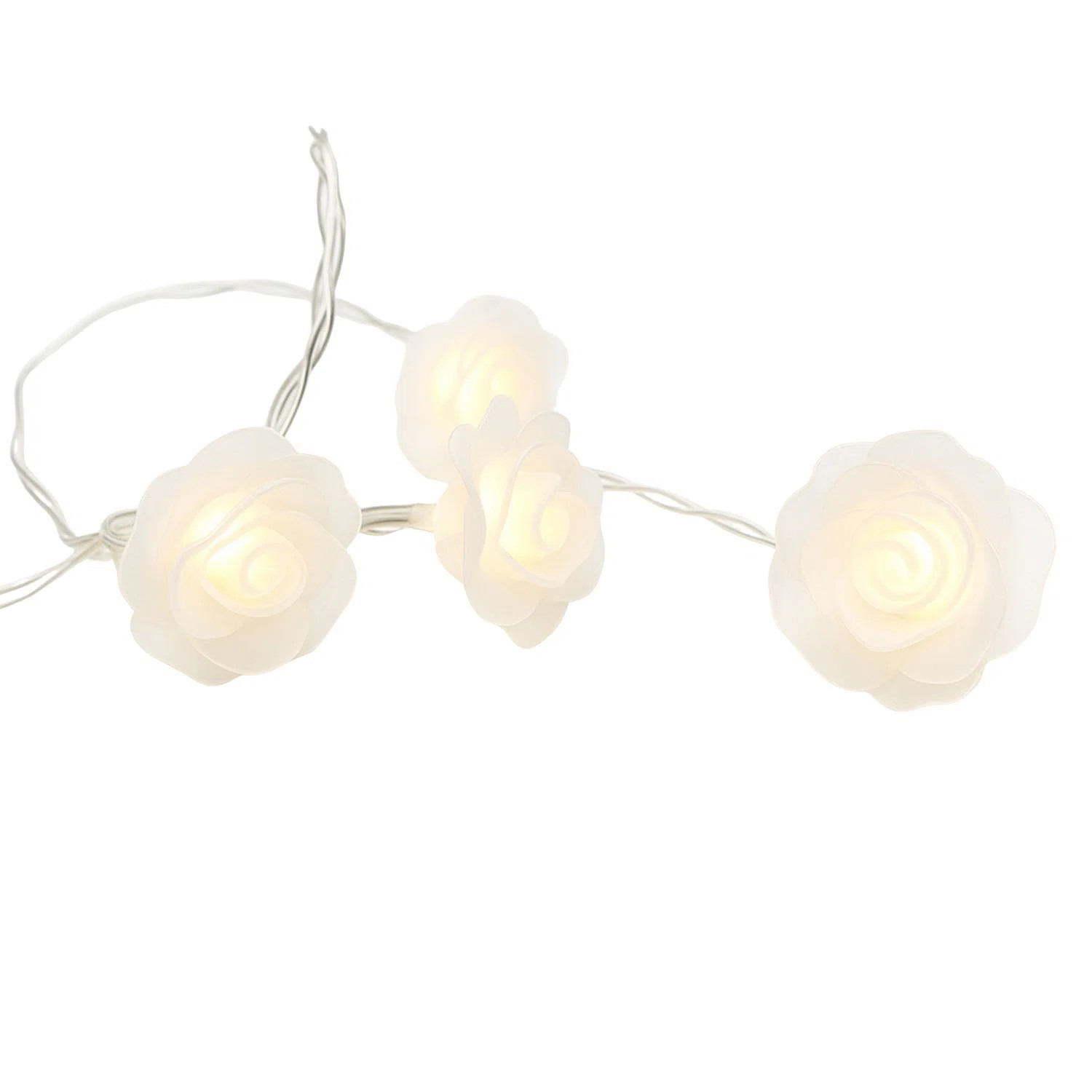 20 LED Rose Flower String Lights – Warm White 5mm LEDs with PVC Roses, Romantic Floral Lighting... | Wayfair North America