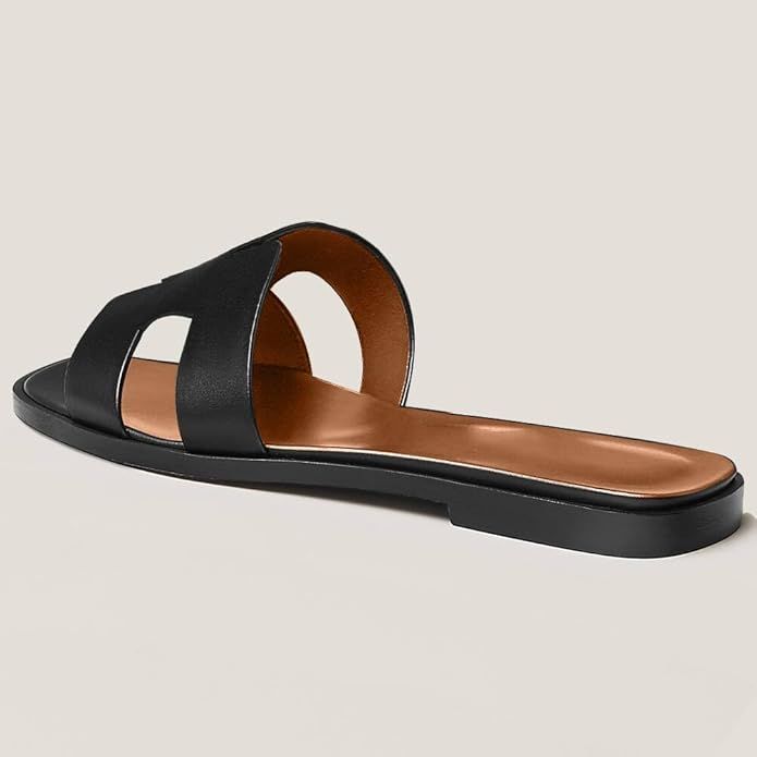 Womens Sandals H-Band Slides Flat Sandals for Women Summer Sandals | Amazon (US)