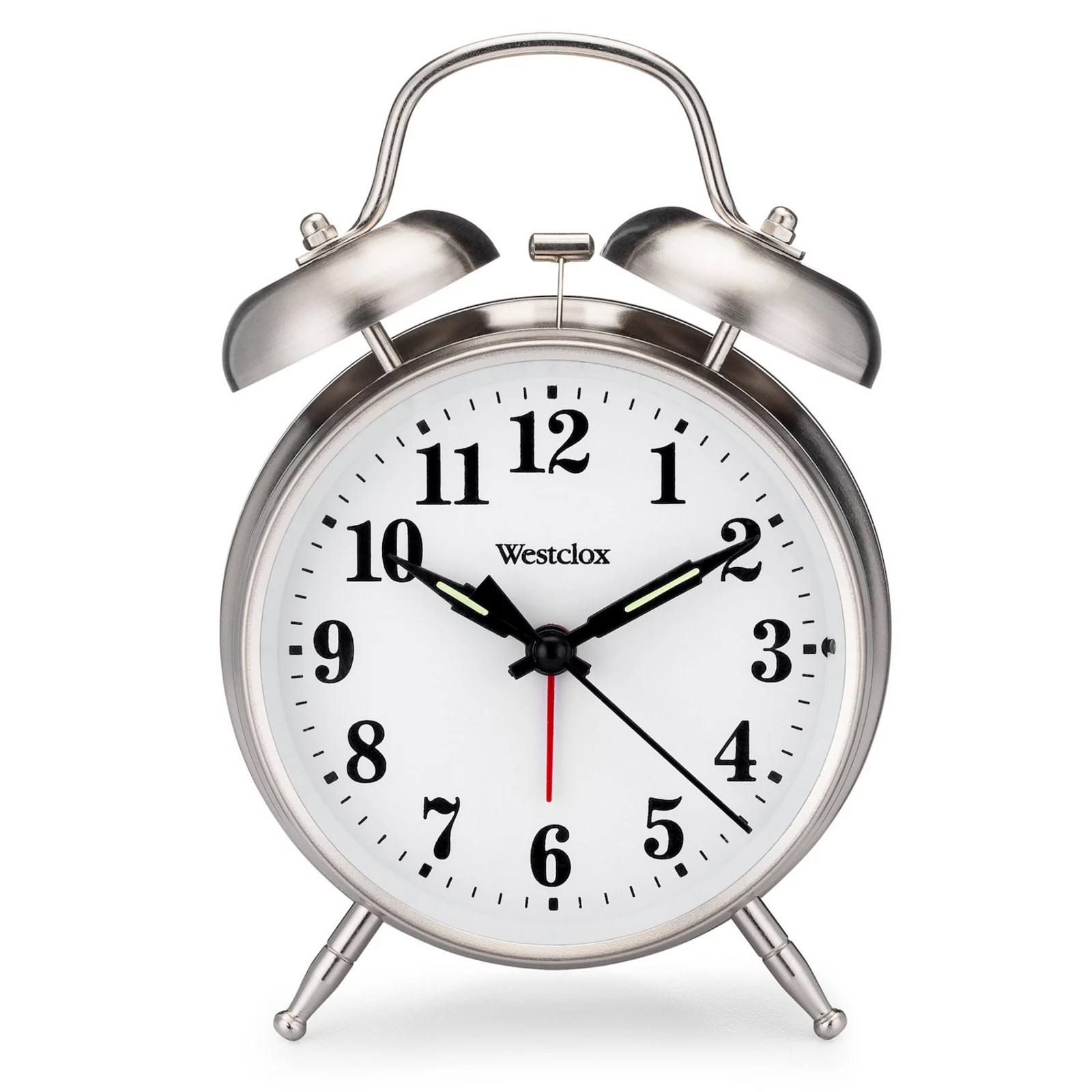 Westclox Twin Bell Metal Alarm Clock, Silver | Kohl's