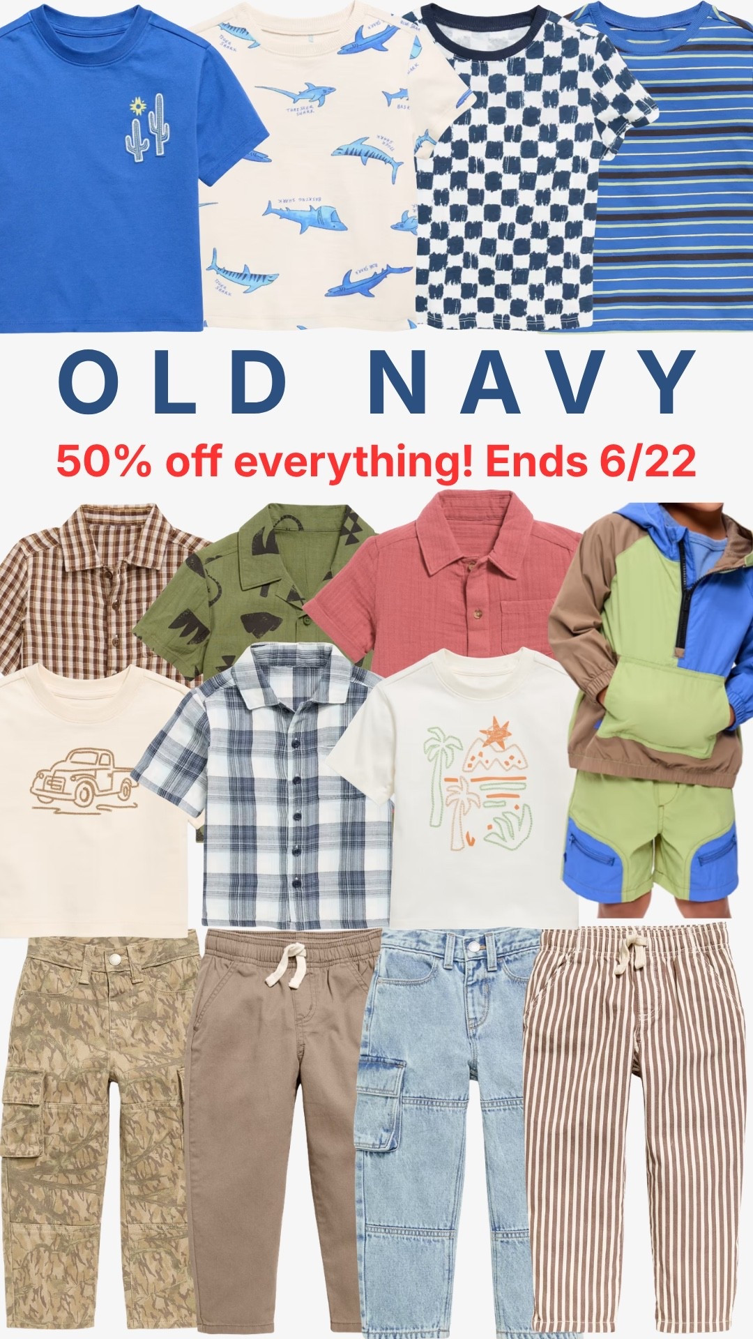 50% off almost everything! Ends 6/22! 

#toddlerboyclothes #toddlerboyfashion #toddlerboystyle #boymoms #summersale

#LTKSaleAlert #LTKSeasonal #LTKKids