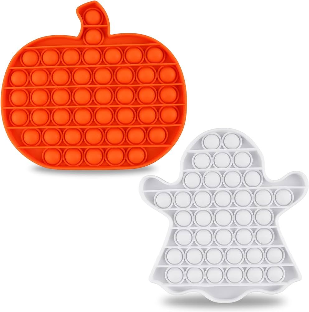 Halloween Fidget Toys, Halloween Pumpkin Ghost Silicone Squeeze Sensory Toys Bubble Stress Anxiet... | Amazon (US)