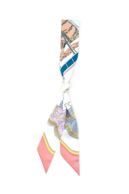 Paisley Pearl Pink Scarf Necklace | The Willow Tree