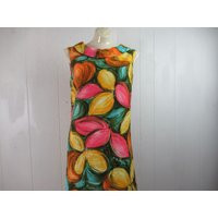 Vintage Dress, 1960S Floral Cotton Painterly Mod Vintage Clothing, Size Medium | Etsy (US)