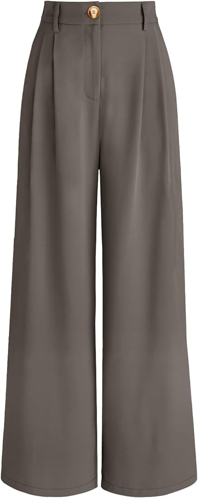 AUTOMET Women Wide Leg Dress Pants High Waisted Loose Fit Business Casual Work Trousers with Pock... | Amazon (US)