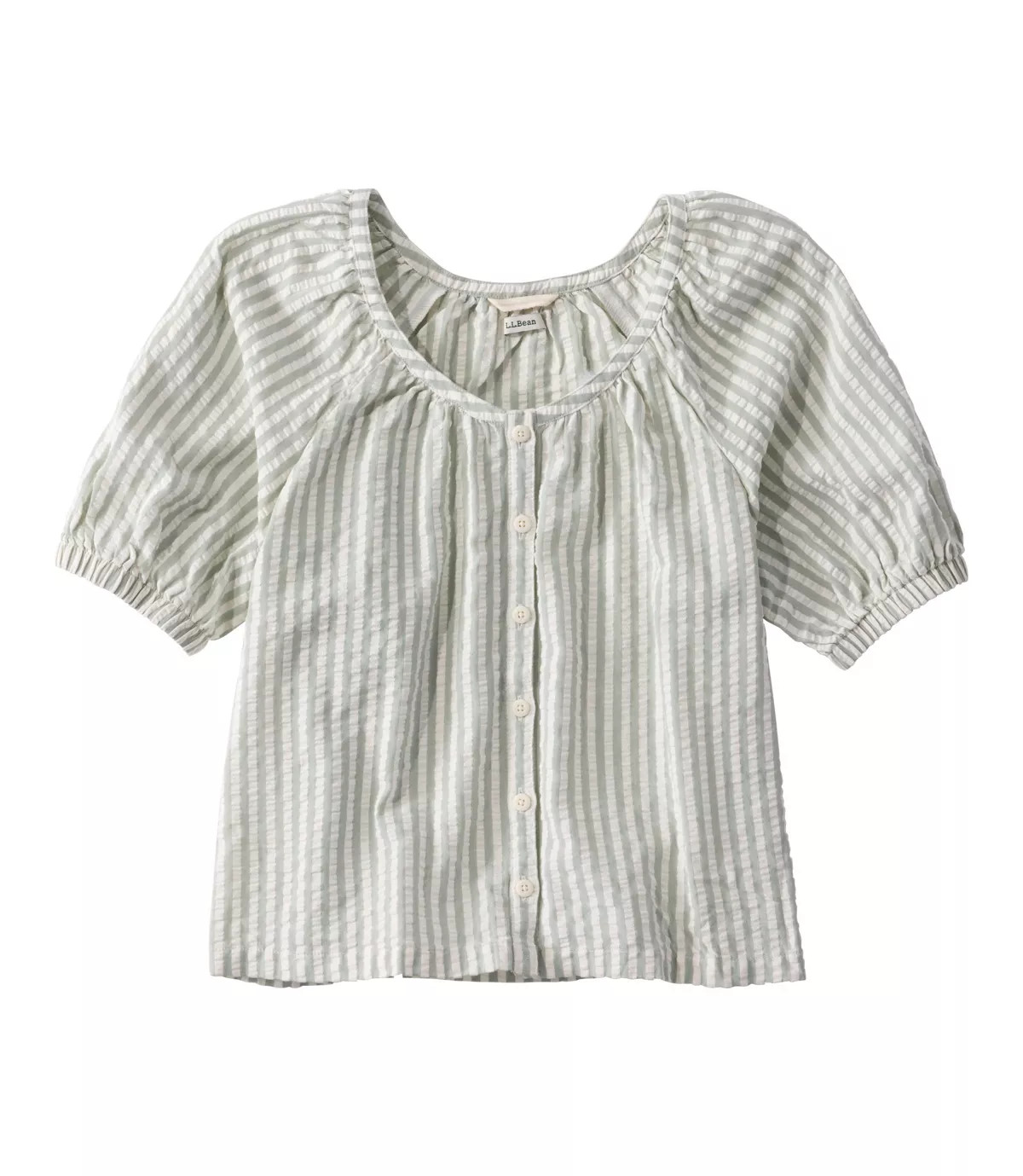 Women's Bean's Seacoast Seersucker Scoopneck Shirt | L.L. Bean
