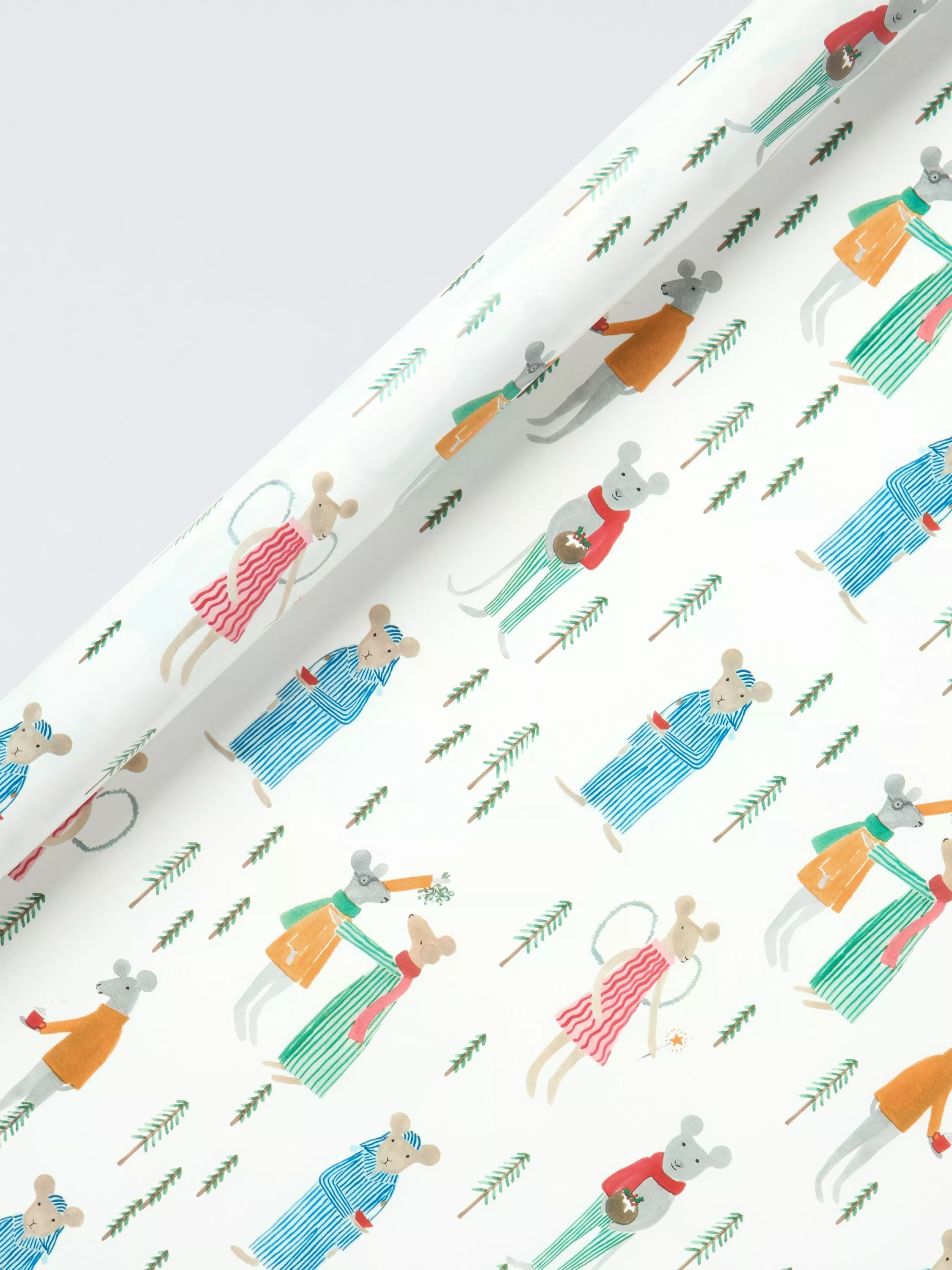 John Lewis Christmas Mice Wrapping Paper, L4m, Multi | John Lewis (UK)