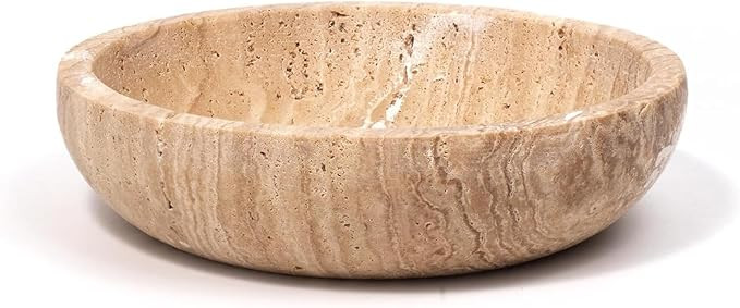 Travertine Decorative Bowls for Home Decor - Key Bowl for Entryway Table - Travertine Bowl for Ki... | Amazon (US)