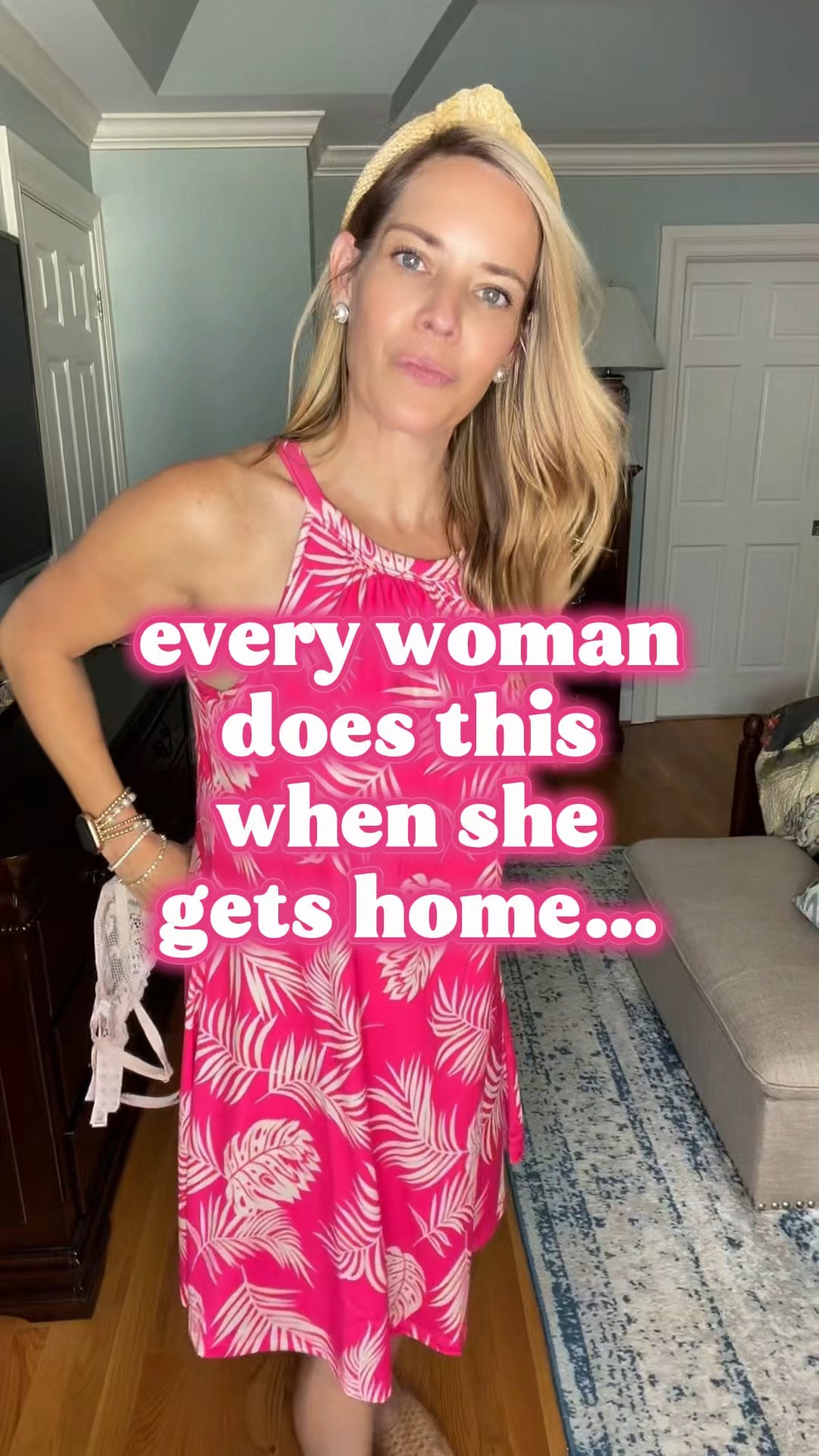 Amazon Pink Palm Dress with Built-In Bra 🌴💗

This hot pink palm print dress is the definition of easy summer style! ☀️ I love that it has a built-in bra, so you can skip the extra layers while still feeling supported and comfortable. The breezy swing silhouette keeps you cool, making it perfect for beach vacations, brunch, poolside lunches, cruises, or everyday summer wear.

I paired it with my favorite raffia platform sandals, a woven headband, pearl earrings, stacked bracelets, and an Apple Watch band that ties the whole look together. These versatile accessories will mix and match with so many outfits all season long! 🌴✨

If you’re looking for an affordable Amazon find that looks polished, packs easily, and keeps you comfortable in the heat, this dress is such a great one to grab.

summer dress, built in bra dress, Amazon fashion finds, vacation outfit, beach vacation style, resort wear, tropical print dress, pink summer dress, affordable summer outfit, casual sundress, raffia sandals, woven headband, pearl jewelry, women’s vacation outfits, over 40 style, effortless summer fashion, cruise outfit, warm weather style

#LTKOver40 #LTKootd #LTKmomlife