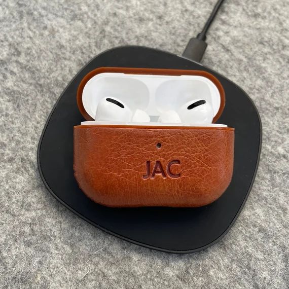 Personalised AirPods Pro 2, AirPods Pro Custom Case, Handmade Pu Leather AirPods Pro Case, Person... | Etsy (US)